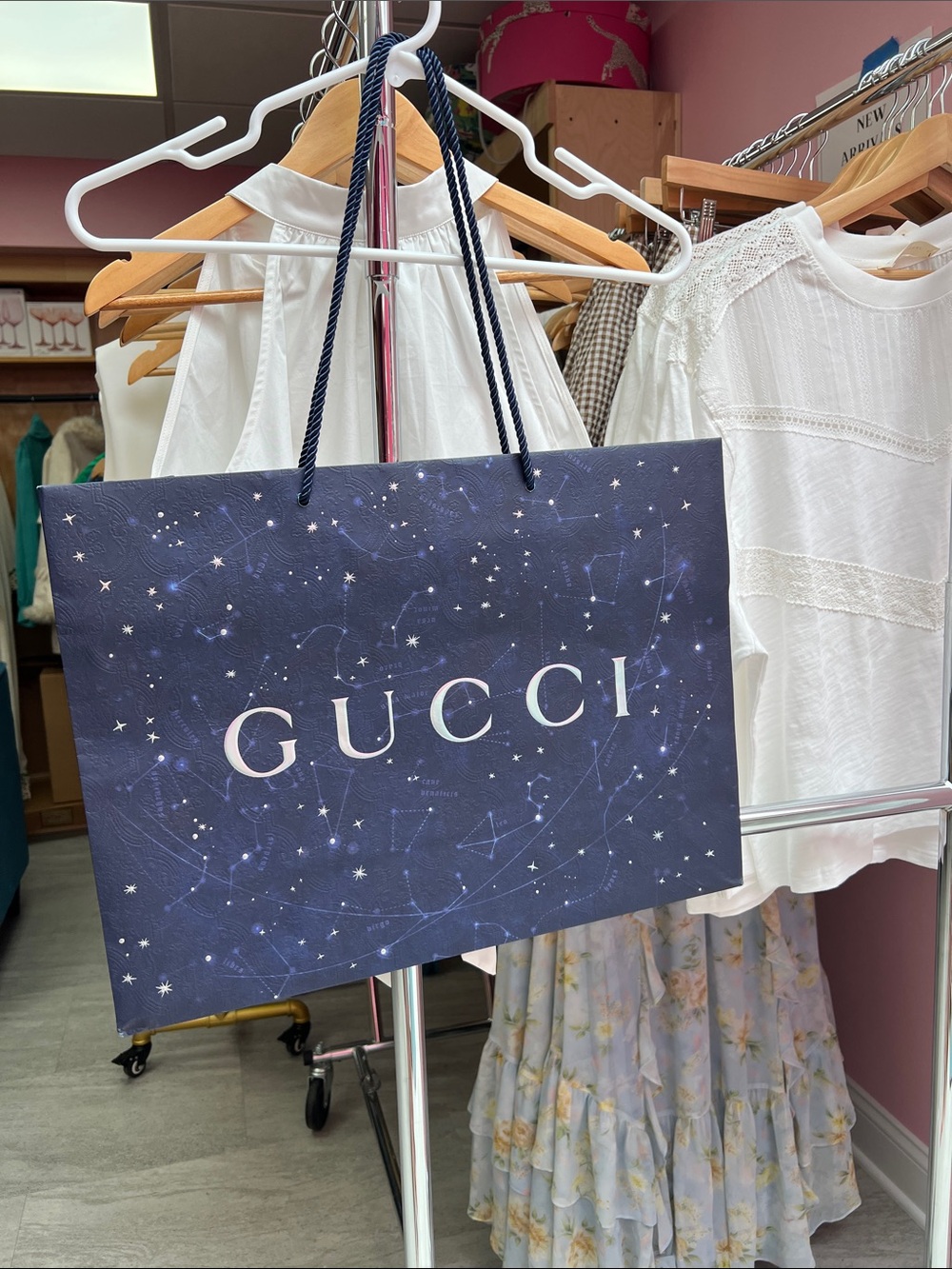 Gucci Navy Star Constellation Gift Bag